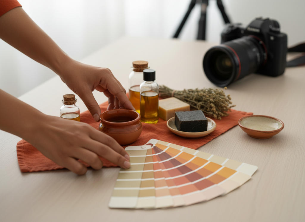 Organisation d’un moodboard et de visuels de marque