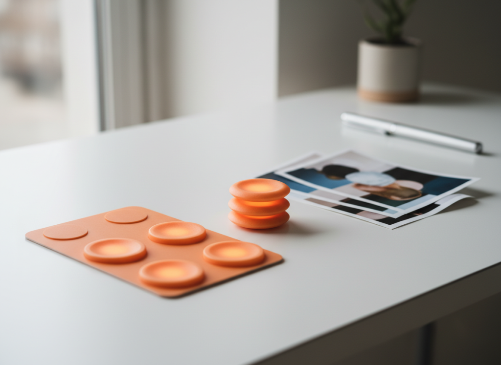 Éléments UI et palette couleur sur bureau