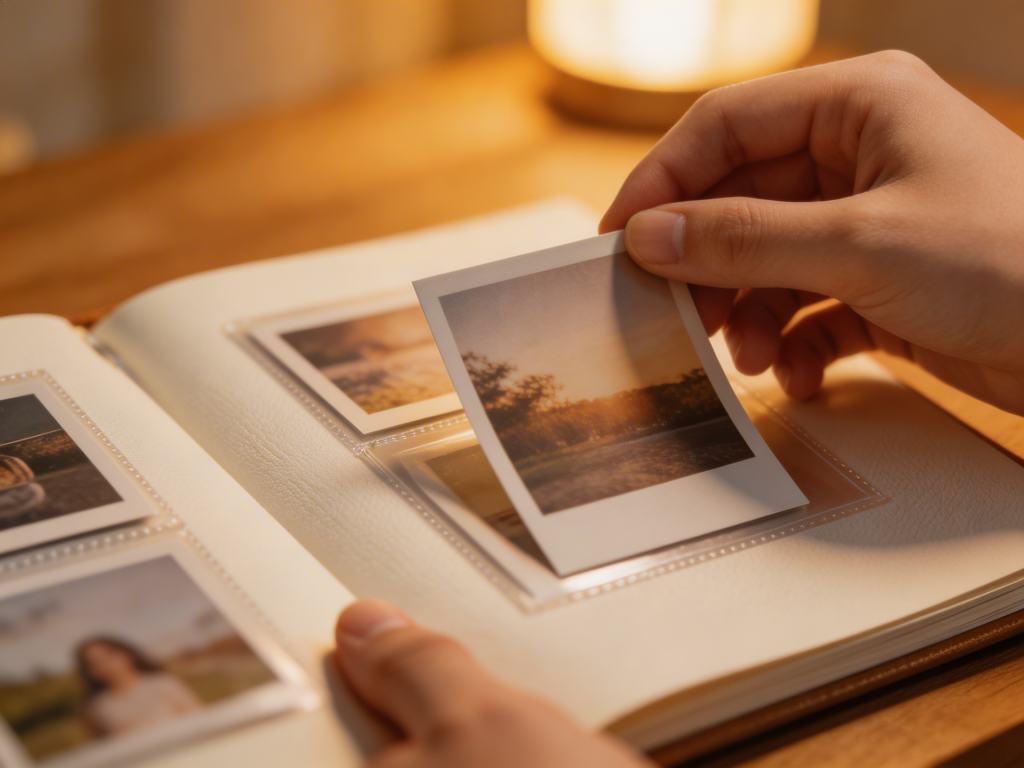 Insertion de tirages photo dans un album